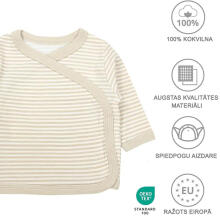La Bebe™ Long-Sleeved Wrap Shirt for Newborn (1 pc), Art.024646, Size 50, 100% Cotton
