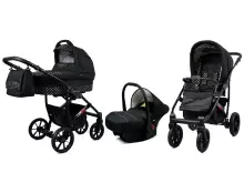 Babylux Largo Art.286474 Black Dots Universal 3-in-1 stroller