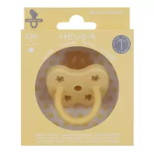 Hevea Natural Rubber Pacifier  Art.216121 Pale Butter Anatominis / ortopedinis latekso jaukas 3-36 mėn
