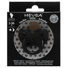 Hevea Natural Rubber Pacifier  Art.211721 Space Black Anatominis / ortopedinis latekso jaukas 3-36 mėn