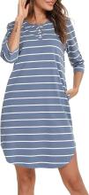 Italian Fashion Night Dress Art.286675 Light Blue  Maternity/Nursing Nightgown