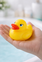 Happy Toys Bath Toy Duck Art.9842 Classic Bath Toy Duck 6cm, makes a squeaking sound vonios žaislo antis