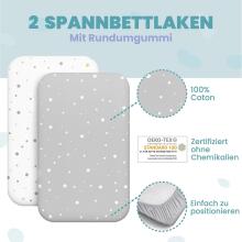 Fitted Sheet Art.286828 Medvilninis lakštas su guminiu lopšiu