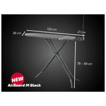 Lyginimo lenta Air Board M, juoda, 120x38cm