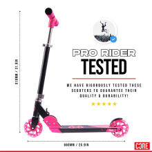 Core Foldy Kids Scooter Art.CRE-FLD-KS-BP Pink Dviratis paspirtukas