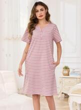 Italian Fashion Night Dress Art.287192 Pink  Nėščiųjų/žindymo naktinukai