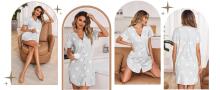 Italian Fashion Night Dress Art.287194 Pink Maternity/Nursing Nightgown