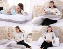 La Bebe™ Cushy Maternity Pillow Art. 5-170 Wild Life. Multifunctional Pregnancy Pillow (U-Shaped), Polyester Fiber Filling, 155×80 cm