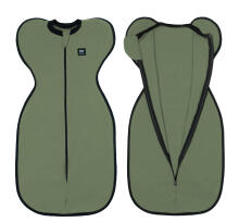 La Bebe™ NO Swaddle Up S Art.224713 Green  Medvilninis miegmaišis-vystyklai S dydžio.