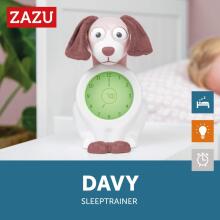 Zazu Kids Davy Dog Sleeptrainer Art.288270 Green Miego treniruoklis vaikams su naktine šviesa
