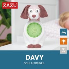 Zazu Kids Davy Dog Sleeptrainer Art.288270 Green Miego treniruoklis vaikams su naktine šviesa
