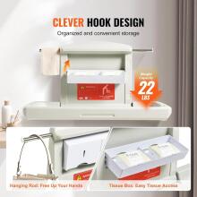 Kidsworld Removable Changing Table  Art.288487 White persirengimo stalas (montuojamas ant sienos)