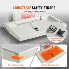 Kidsworld Removable Changing Table  Art.288487 White persirengimo stalas (montuojamas ant sienos)
