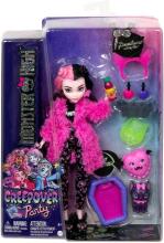 Monster High Creepover Party – Drakulaura lėlė su Count Fabulous ir pižamų vakarėlio aksesuarais