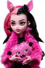 Monster High Creepover Party – Drakulaura lėlė su Count Fabulous ir pižamų vakarėlio aksesuarais