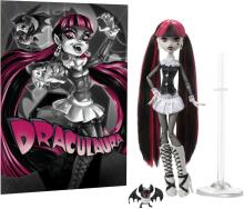 Monster High Reel Drama – Drakulaura nespalvota kolekcinė lėlė su plakatu
