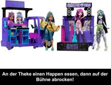 Monster High Drakulaura Fangtastic Food Truck – 2 viename scena ir virtuvė