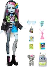 Monster High Franki Stein lėlė – džinsinis stilius su Watzie ir aksesuarais