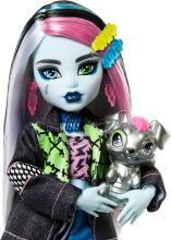 Monster High Franki Stein lėlė – džinsinis stilius su Watzie ir aksesuarais