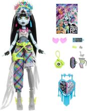Monster High Franki Stein lėlė – festivalio įvaizdis su aksesuarais