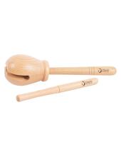 CLASSIC WORLD EDU Medinis Muzikinis Instrumentas Medinis Blokas Ritminis 2 vnt.