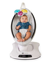 4moms MamaRoo 4.0 Infant Seat Classic Art.16910  Grey электронное детское кресло/умные качели ФоМамс