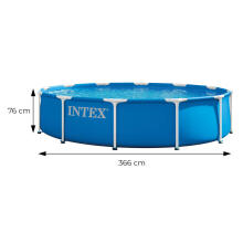Frame garden pool round 366x76 cm, INTEX 28210ND