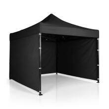 Sodo paviljonas 3 sienos 3 x 3m juodas plonas