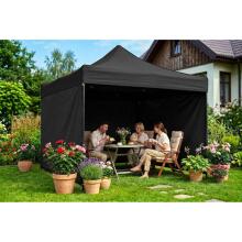Sodo paviljonas 3 sienos 3 x 3m juodas plonas