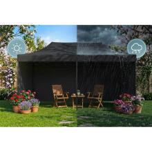 Sodo paviljonas 3 sienos 3 x 6m juodas plonas