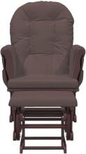 Bebe Basic Rocking Chair with Stool Art.290059 Grey  Supamoji kėdė