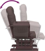 Bebe Basic Rocking Chair with Stool Art.290060 Darkgrey  Supamoji kėdė
