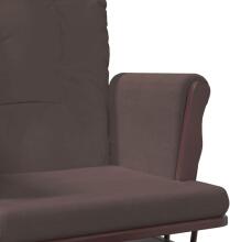 Bebe Basic Rocking Chair with Stool Art.290061 Lihgtgrey  Supamoji kėdė
