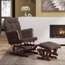 Bebe Basic Rocking Chair with Stool Art.290062 Lihgtgrey   Supamoji kėdė