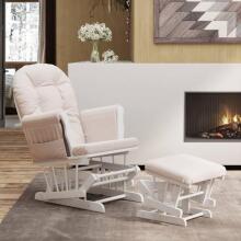 Bebe Basic Rocking Chair with Stool Art.290063 Pink Supamoji kėdė