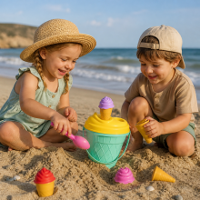 Bebe Basic Sand Toys Ice Art.290212 Smėlio priedų rinkinys, 5 vnt.