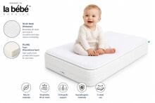La Bebe™ Aerosleep Kind Pack 2-in-1 Art.290487 White Lovytės čiužinys + minkštas nuimamas čiužinio užvalkalas. 120 x 60 cm