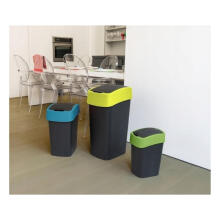Waste bin Flip Bin 45L black/yellow
