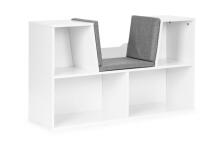 Children's bookshelf cabinet with seat and bench, ECOTOYS
