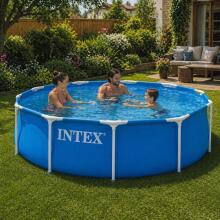 Sodo apvalus rėminis baseinas 305x76 cm su siurbliu, INTEX 26702ND