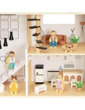 TOOKY TOY Medinis Lėlių Namelis 25 Dalys