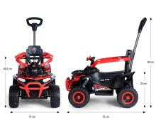MILLY MALLY 6967 Akumuliatorinis ATV Raudonas
