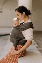 La Bebe™ Huggi Sling Merino Wool Graphite Cloud Art.291640 Woven Graphite Grey Merino Wool Baby Sling (470x54 cm)