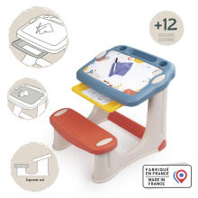 Smoby stalas 2in1 spalvingas