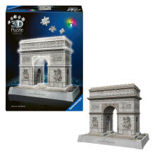 Ravensburger 3D Dėlionė su LED Šviesa: Triumfo Arkos
