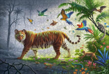 Ravensburger medinis dėlionė 500 vnt. Tigro džiunglėse