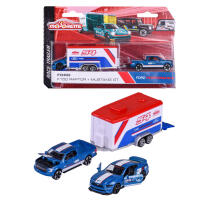 Majorette lenktynių automobilis + priekaba