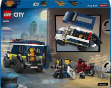 LEGO miesto policijos kalinių transporto furgonas