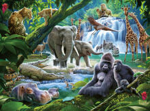 Ravensburger dėlionė 100 vnt. Džiunglių šeima