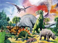 Ravensburger dėlionė 100 vnt. Tarp dinozaurų